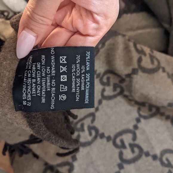 Authentic Vintage Gucci Blanket Brown GG - Picture 7 of 12